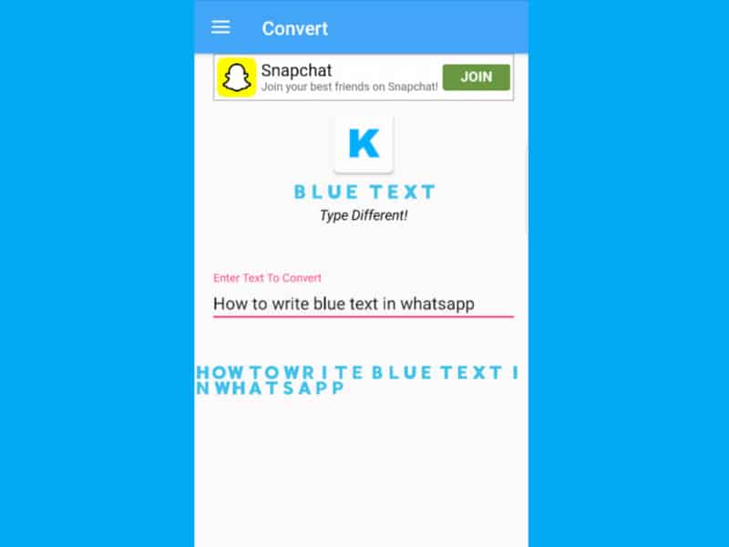how to change whatsapp text from green to blue
