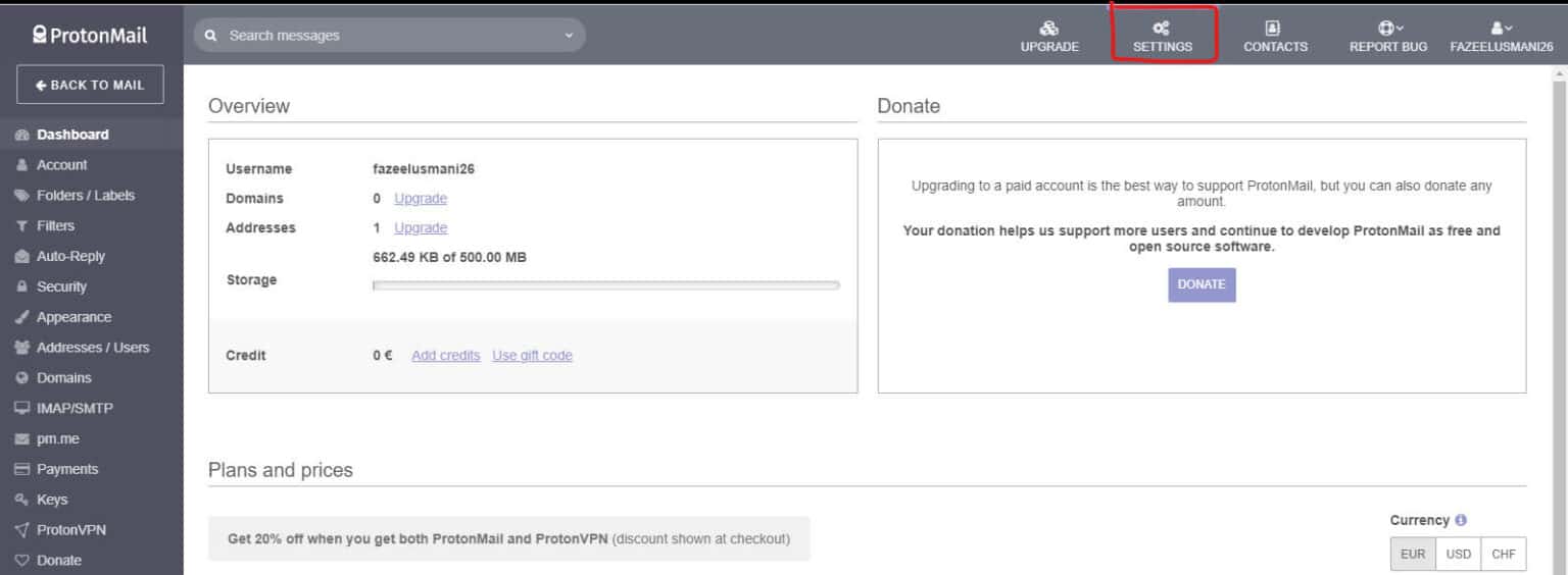 create a protonmail account