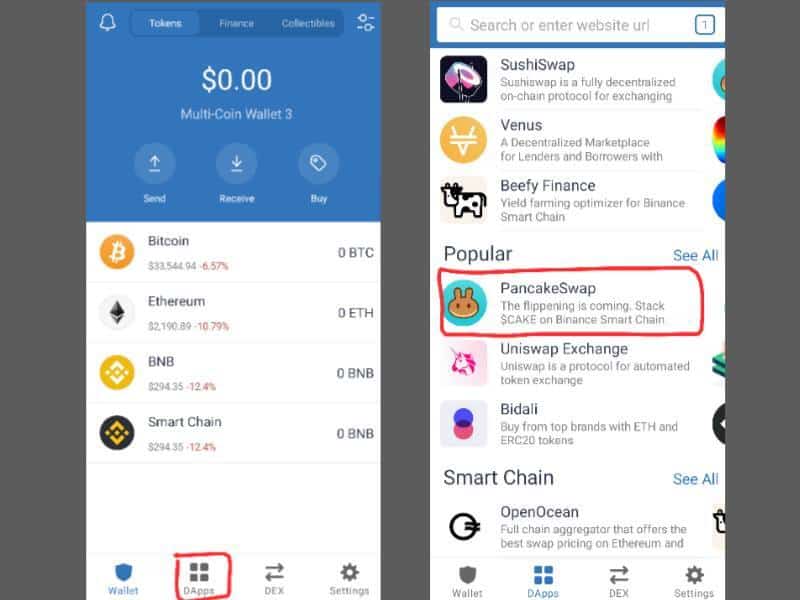 dapps-and-pancakeswap