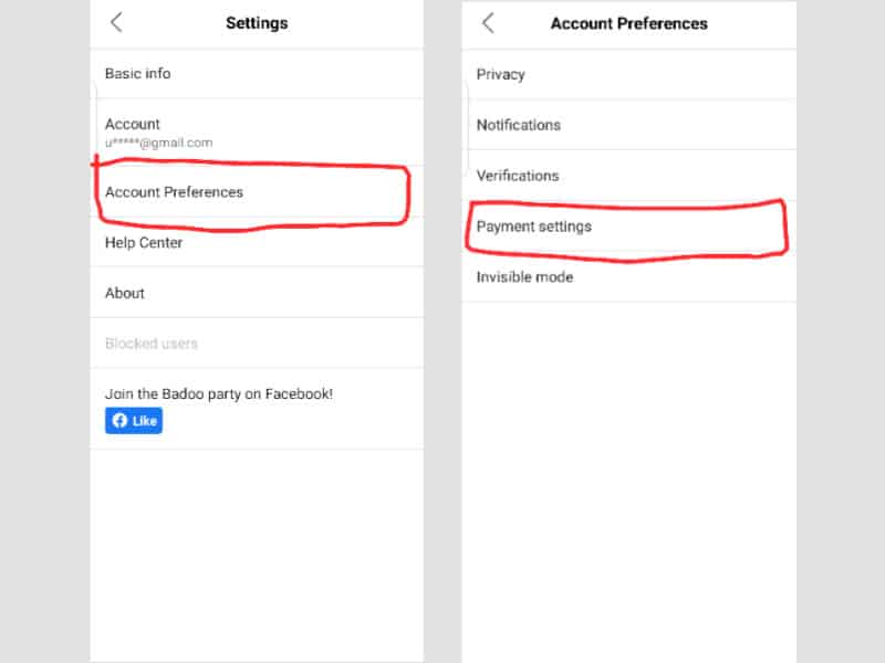 How do you cancel Badoo premium on Android?