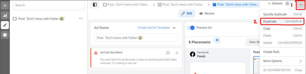 three-dots-and-duplicate-to-recover-facebook-campaign