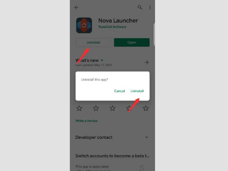uninstall