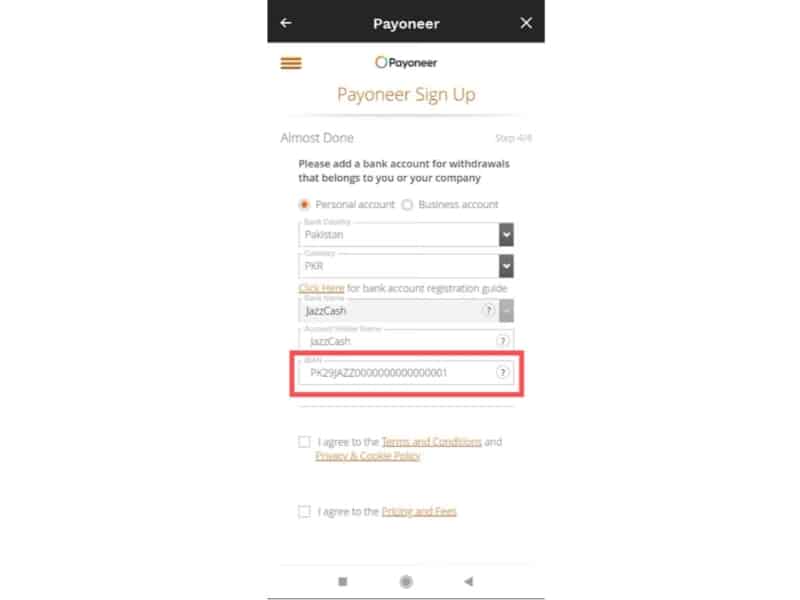 jazzcash-iban-number