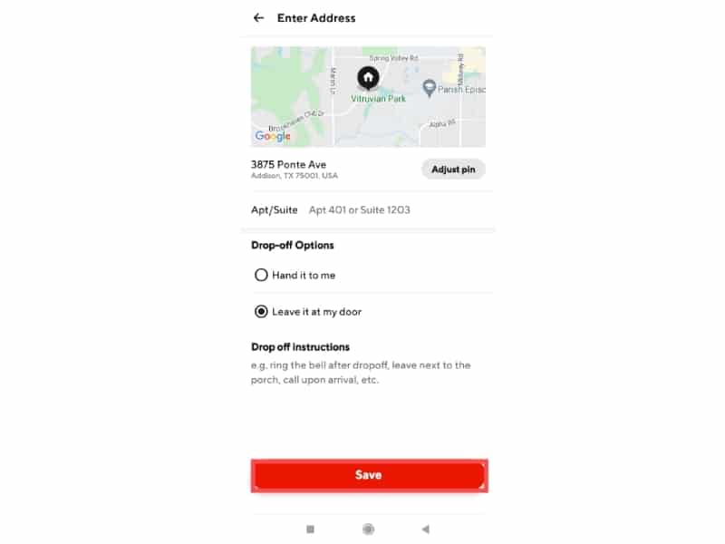 save-doordash-location