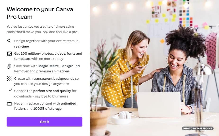 canva pro team invite link