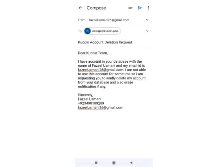 kucoin delete accvount
