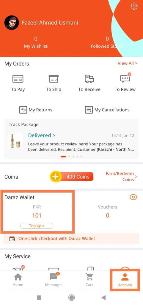 daraz-wallet