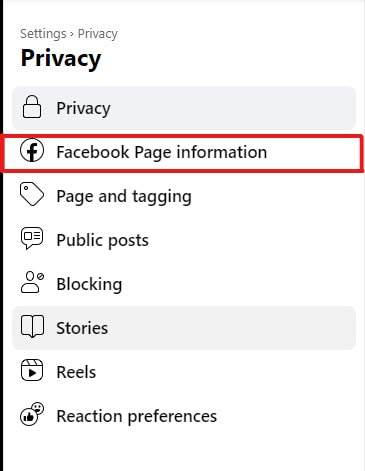 facebook-page-information
